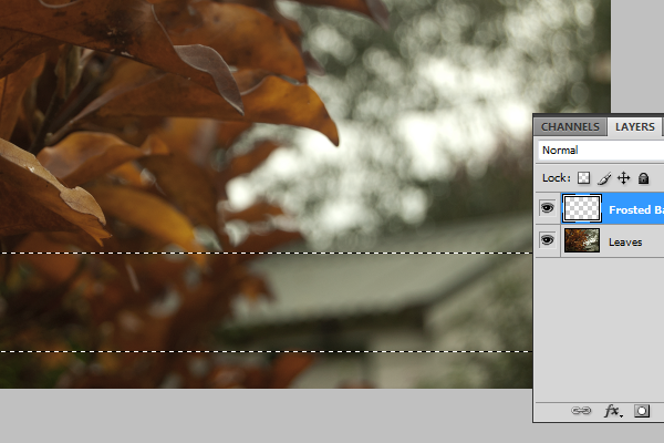Photoshop 制作磨砂玻璃的文字说明
