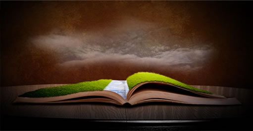 photoshop合成魔法书页中孩子们嬉戏的场景