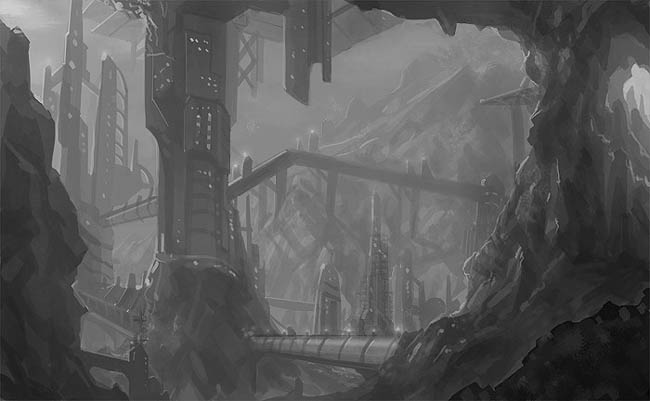 photoshop 鼠绘科幻的海底怪兽