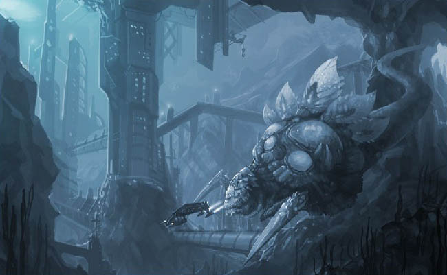 photoshop 鼠绘科幻的海底怪兽