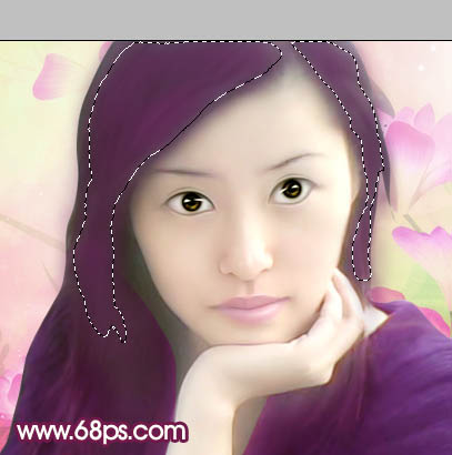 photoshop将失真的手机美女照片转为粉红色仿手绘效果