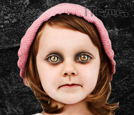 photoshop超强合成恐怖小女孩电影宣传海报