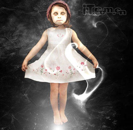 photoshop超强合成恐怖小女孩电影宣传海报