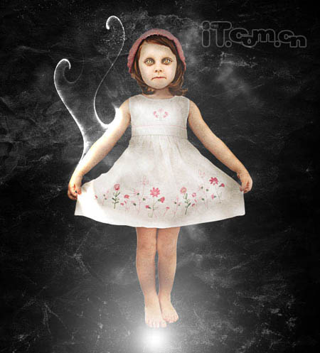 photoshop超强合成恐怖小女孩电影宣传海报