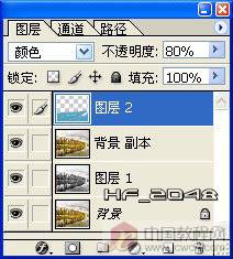 Photoshop将风景照片处理成水彩诗意画