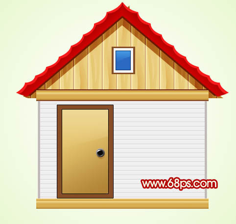Photoshop打造一款精致的木屋图标教程