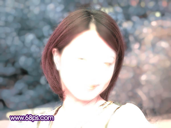 Photoshop制作梦幻的蓝色近焦女孩图片