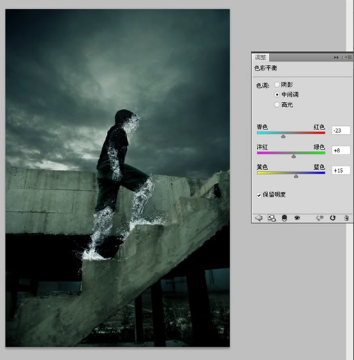 photoshop 合成超酷的科幻水人