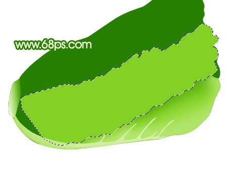 Photoshop打造一棵逼真而新鲜的白菜