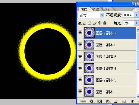 Photoshop打造超酷的旋转光粒动画