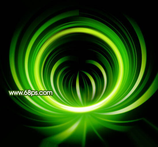 Photoshop制作非常绚丽的抽象光束图形