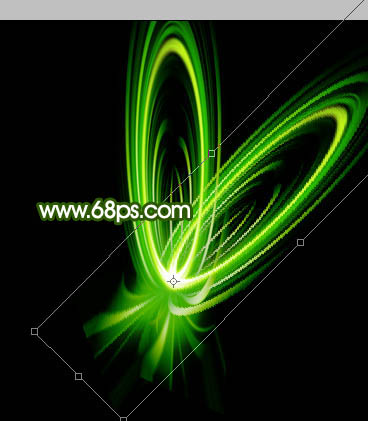 Photoshop制作非常绚丽的抽象光束图形