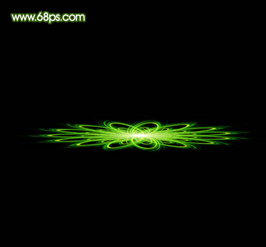 Photoshop制作非常绚丽的抽象光束图形