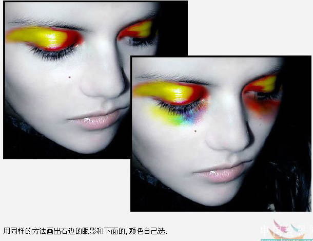 Photoshop为女孩脸部加上鲜艳的彩妆