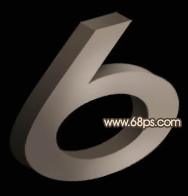 ps制作侧视效果的金属立体字