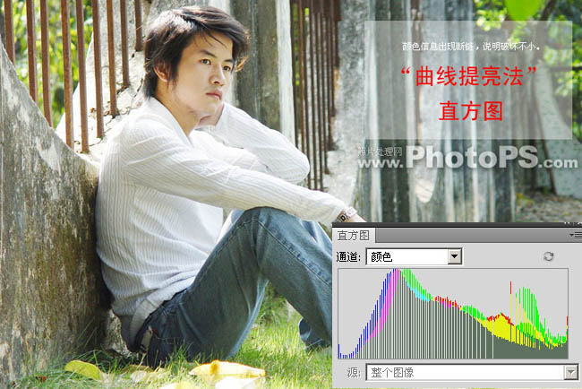 photoshop下将数码照片调亮的方法