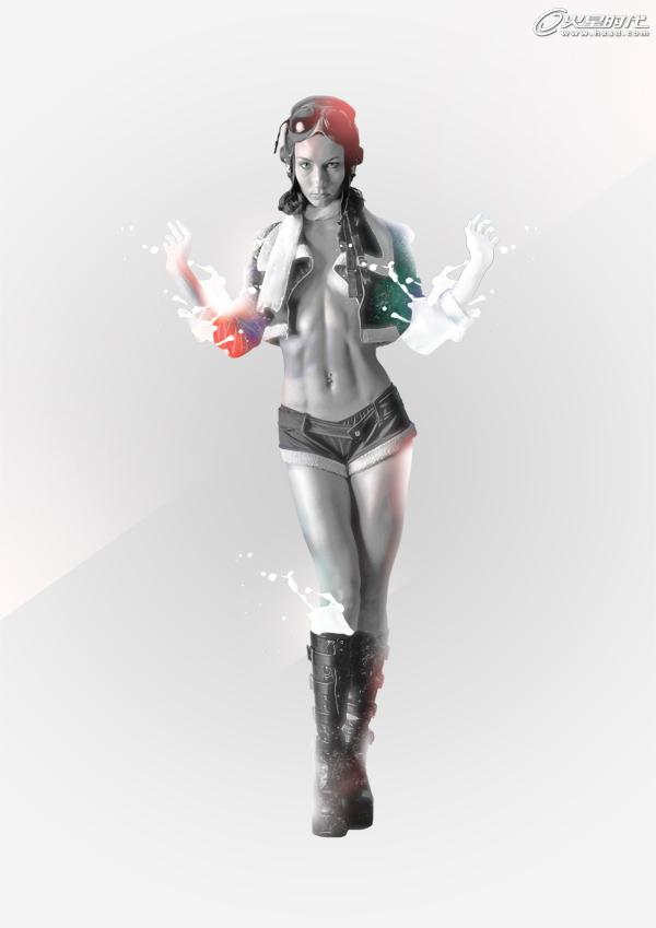 photoshop合成潮流风格真人艺术插画