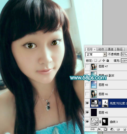 Photoshop将手机照片转为淡紫色轻手绘效果