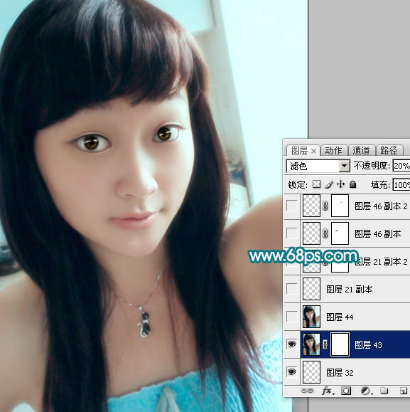 Photoshop将手机照片转为淡紫色轻手绘效果