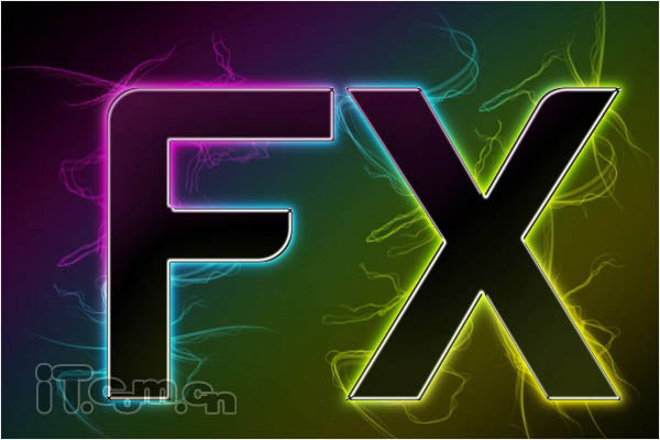 Photoshop打造彩色烟雾装饰的潮流字