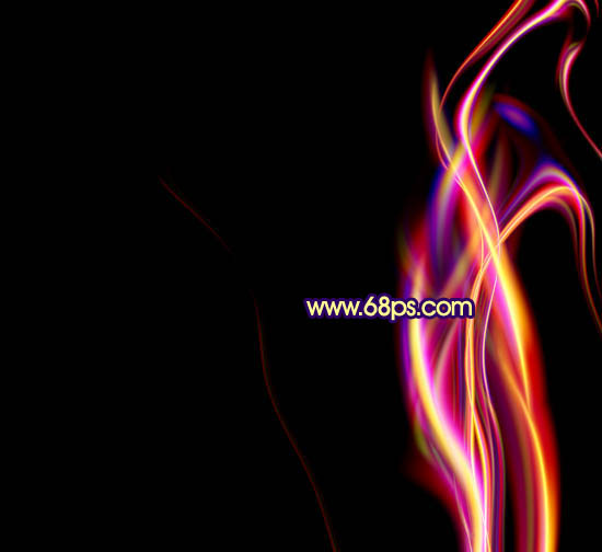 Photoshop打造非常绚丽的潮流曲线光束