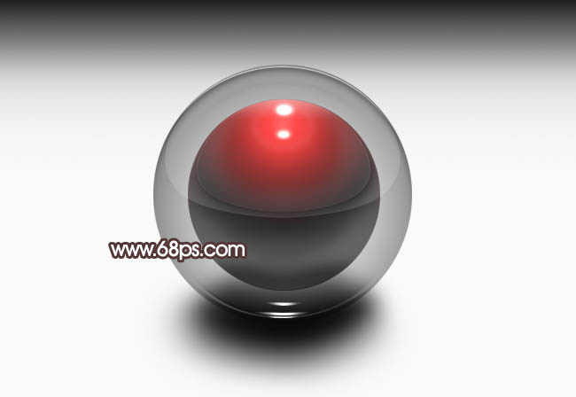 Photoshop打造逼真的红色玻璃球
