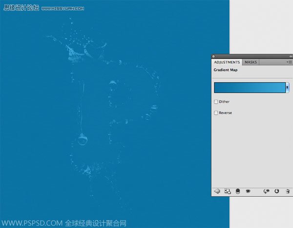 Photoshop下由水纹构成的边框字制作方法