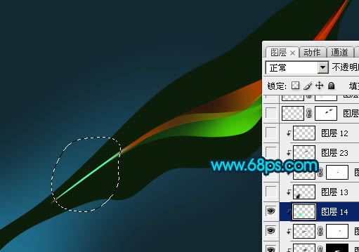 Photoshop打造漂亮的彩色抽象飘带