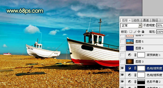 Photoshop制作古典怀旧的黄褐色风景图