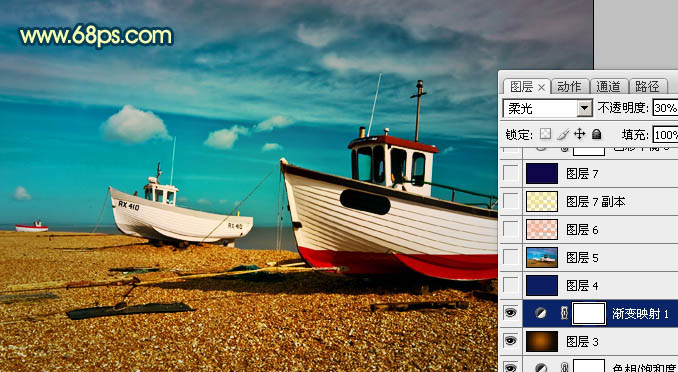 Photoshop制作古典怀旧的黄褐色风景图