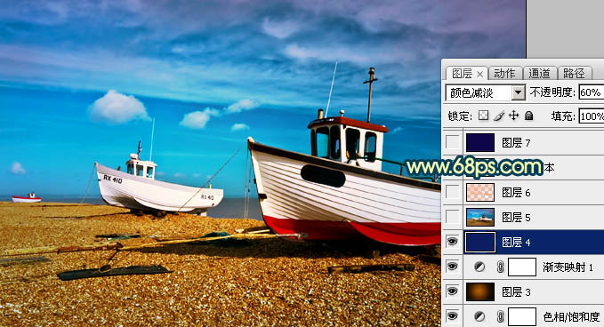 Photoshop制作古典怀旧的黄褐色风景图