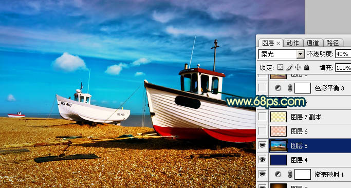 Photoshop制作古典怀旧的黄褐色风景图