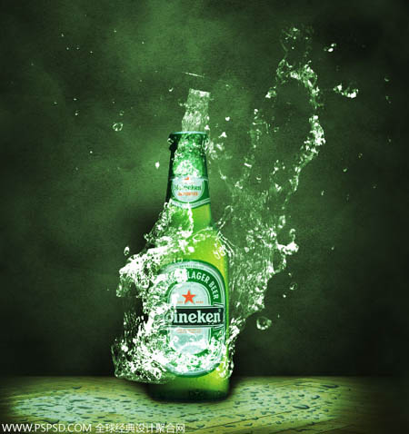 Photoshop制作超酷的动感啤酒海报