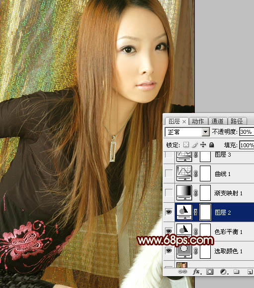 Photoshop将人物图片调成淡淡的青黄甜美色