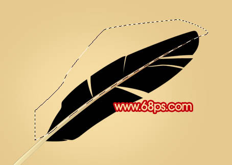 Photoshop打造简单的红色羽毛笔