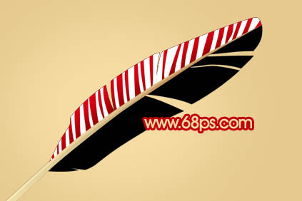 Photoshop打造简单的红色羽毛笔