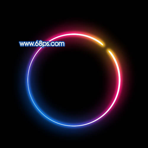 Photoshop打造漂亮的彩色发光圆环