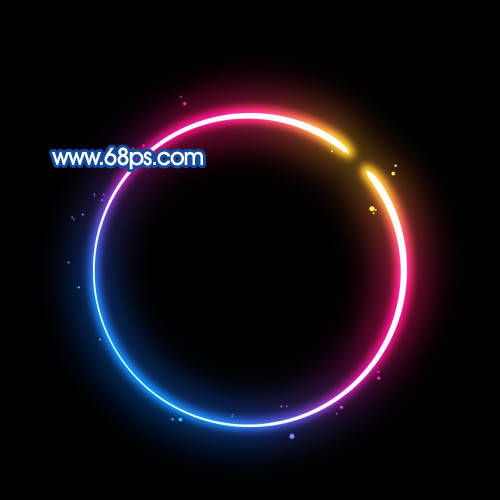 Photoshop打造漂亮的彩色发光圆环