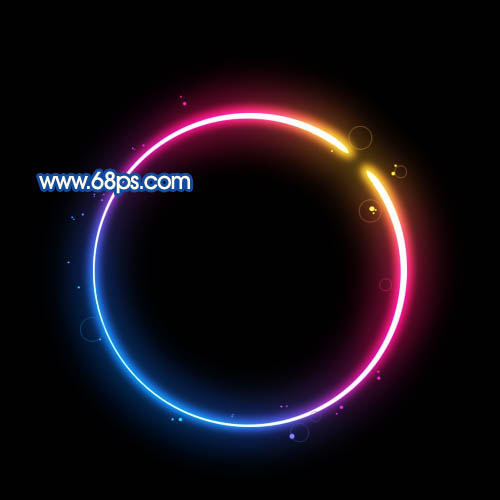 Photoshop打造漂亮的彩色发光圆环