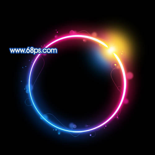 Photoshop打造漂亮的彩色发光圆环