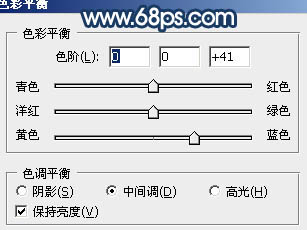 Photoshop制作暗调蓝紫色的森林图片