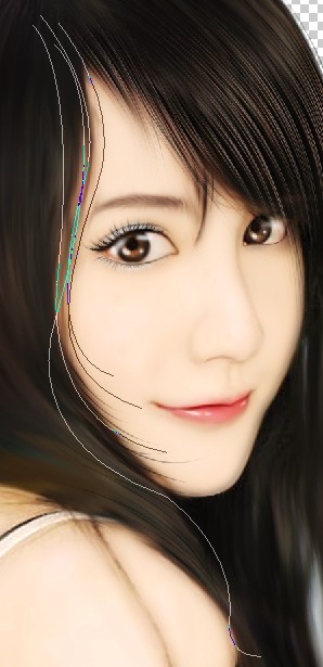 ps下非常完美的人物头像转手绘效果