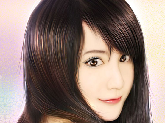 ps下非常完美的人物头像转手绘效果