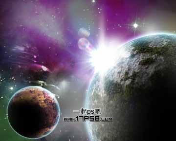 Photoshop打造一幅唯美的宇宙星球图