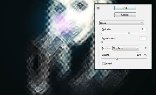 Photoshop将美女图片处理成光影艺术插画