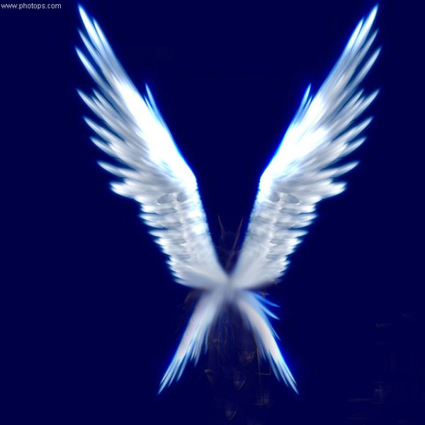 Photoshop打造梦幻的蓝色美女天使方法