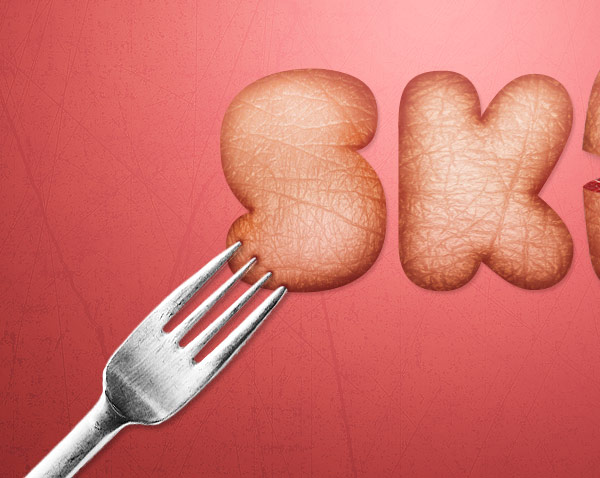 Photoshop打造另类的鲜肉字