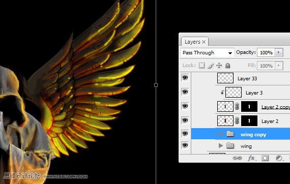 photoshop合成正在施展火焰魔法的法师