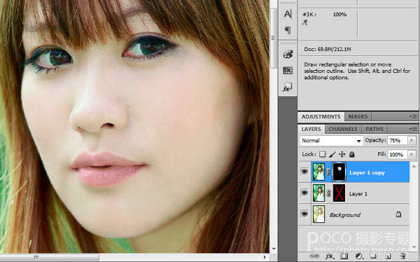 Photoshop精修偏白及偏色的外景人物图片