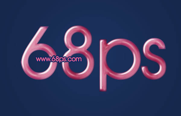 Photoshop制作非常光滑的塑料字效果